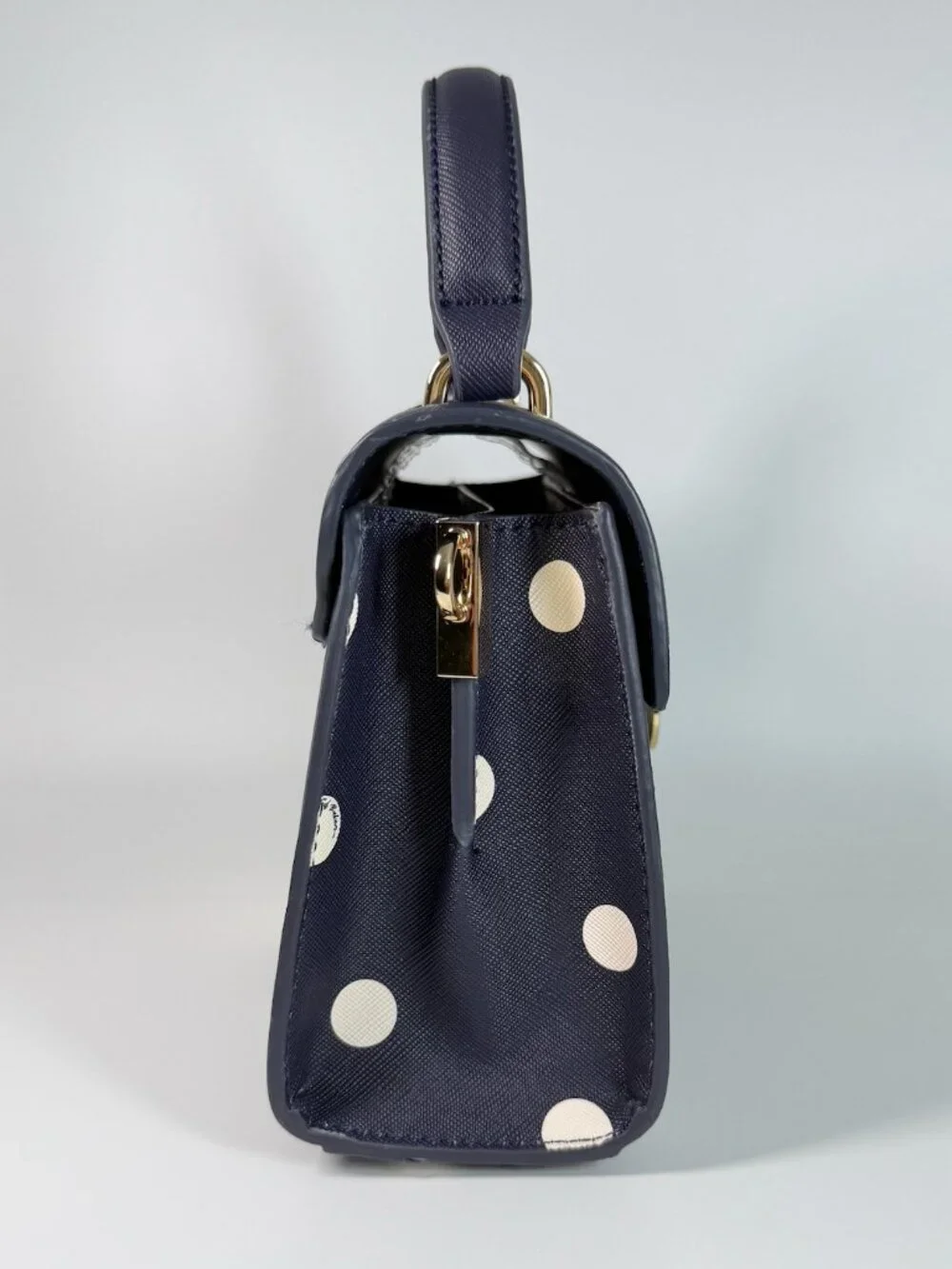 NWT Ted Baker Lili Top Handle Satchel Navy White Polka Dot Crossbody Bag